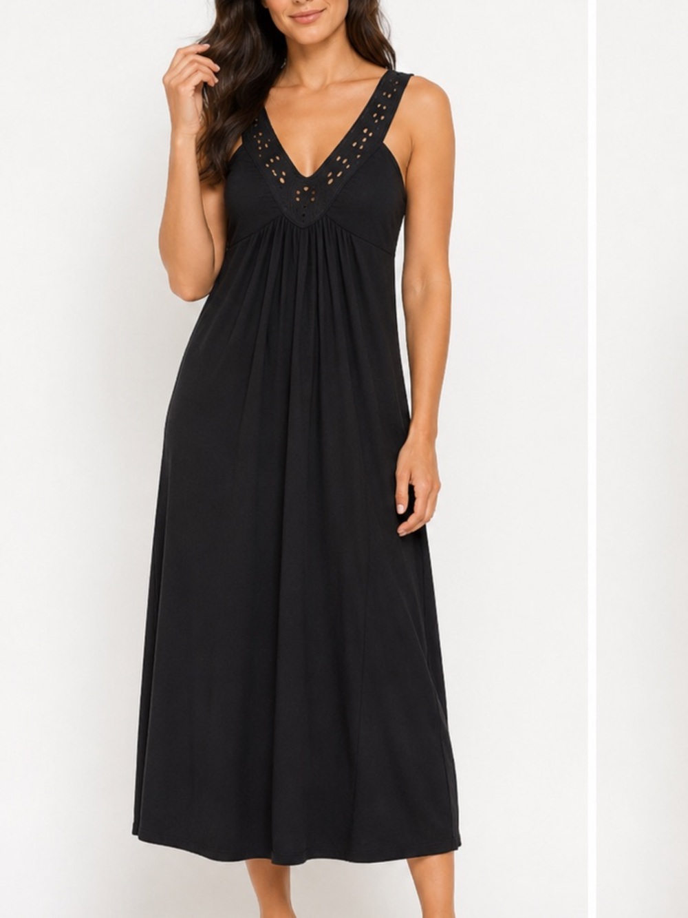 BCBGMAXAZRIA babydoll embroidered dress size small